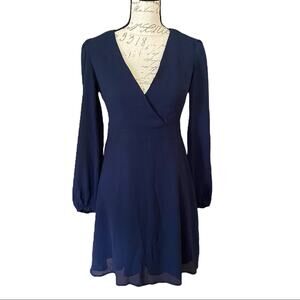 Cupshe Blue Long Sleeve Layered Dress Size Small NEW